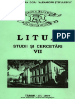 Litua. Studii Și Cercetări, Vol. 7 (1997) PDF