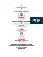 "Kotak Mahindra Bank LTD.": A Summer Trainig Report ON