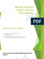 Analisis Sediaan Tablet Kalium Diklofenak