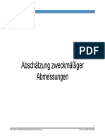 Abschätzung Zweckmäßiger Abmessungen