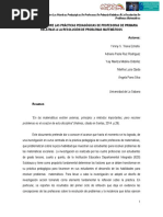 Reflexiones Sobre Las Prácticas Pedagógicas de Profesoras de Primaria Relativas A La Resolución de Problemas Matemáticos (Universidad de La Sabana)