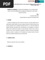 Factores Que Determinan La Falta de Motivación Hacia La Lectura Comprensiva en Alumnos de Tercero de La Institución Educativa Central de Saldaña, Tolima (Universidad Del Tolima)