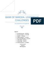 Bank of Baroda - Leadership Challenges