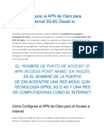 Cómo Configurar El APN de Claro para Acceder A Internet 3G