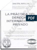 La Practica Del Derecho Internacional Priv. Rapallini PDF