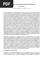 Competencia Comunicativa y Análisis Del Discurso