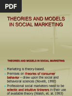 Theories and Models in Social Marketing Social Marketing - Lecture 3