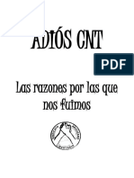 ADIÓS CNT - Las Razones Por Las Que Nos Fuimos Editado