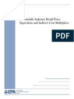 Automobile Industry Retail Price Equivalent and Indirect Cost Multipliers