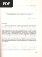 Familias Aborigenes Del Area Del Rio Pinturas. 1990-92