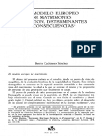 CACHINERO SÁNCHEZ-El Modelo Europeo de Matrimonio, Evolución, Determinantes I Conscuencias