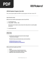 SPD-30 System Update Procedure