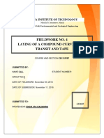 Fieldwork No. 4 Laying of A Compound Curve Using Transit and Tape