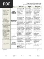 Year 7 English - Figurative Language Rubric