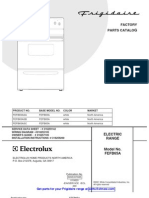 Frigidaire Range FEFB65ASC Parts List and Wiring Diagram