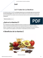 Como Tomar Vitamina E y Cuáles Son Los Beneficios