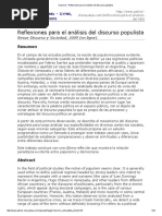 Charaudeau - Reflexiones para El Análisis Del Discurso Populista