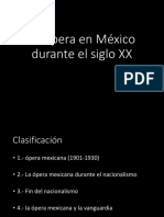 La Ópera en México Durante El Siglo XX