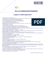 SCIENZE DELLA FORMAZIONE PRIMARIA Logica e Cultura Generale