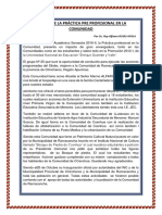 Ensayo de La Práctica Pre Profesional en La Comunidad