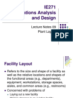 IE271 Operations Analysis and Design: Lecture Notes 09 Plant Layout