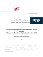 Cambios en La Política Educativa en Ecuador Desde El 2000 Daniela Bramwell y D Araujo 2015 PDF