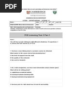 FCE Listening Test 2 Part 1: Today We Are Better Than We Were Yesterday and Tomorrow Even Better"