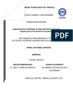 Implementación de Medidas de Seguridad Dentro de Cocina Chontal para La Prevención de Accidentes