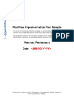 Planview Implementation Plan Sample