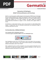 Geomatica Orthoengine Rasat Orthorectification and Pansharp: Pre-Processing Setup - Multispectral Imagery