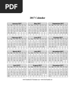 2017 Calendar One Page Vertical Grid Descending PDF