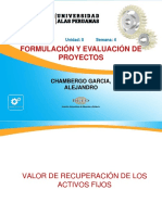 Semana 4.2 Formulacion y Evaluacion de Proyectos - Valor de Recuperacion de Activos Fijos