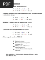 El Orden de Prioridad de Las Operaciones Matemáticas