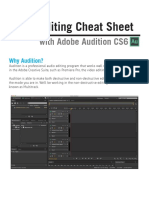 Adobe Auditions Cheat Sheet PDF