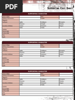 CthulhuTech - Supporting Cast Sheet PDF