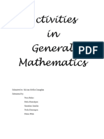 Activities in General Mathematics