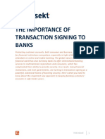 The Importance of Transaction Signing To Banks: © 2014 Entersekt