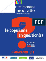 Programme OFF Du Forum Mondial de La Democratie À Strasbourg