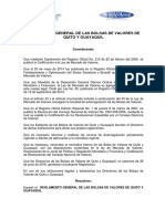 Reglamento General de Las Bolsas de Valores de Quito y Guayaquil