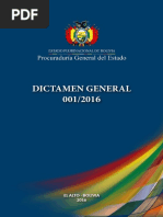 Dictamen Procuradurial 001/2016