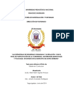 Las Estrategias de Seguridad Ciudadana y Su Relacion Con El Nivel de Participacion de La Comunidad Autoridades Municipales y Policiales Un Estudio en El Municipio de Santa Barbara