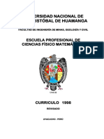 MV1. Currículo Ciencias Fisico Matemáticas