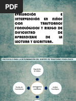 Evaluación E Intervención en Niños CON Trastornos Fonológicos Y Riesgo de Dificultad DE Aprendizaje DE LA Lectura Y Escritura