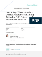 Body Image Dissatisfaction: Gender Differences in Eating Attitudes, Self-Esteem, and Reasons For Exercise