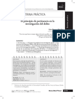 El Principio de Pertinencia en La Investigación Del Delito