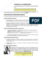 Concepto y Clasificación de Necesidades Del Hombre