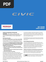 2017 Civic Sedan Owners Manual