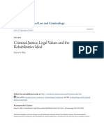 Criminal Justice Legal Values and The Rehabilitative Ideal