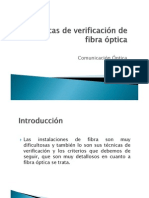 Técnicas de Verificación de Fibra Óptica