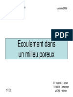 Ecoulement Dans Un Milieu Poreux